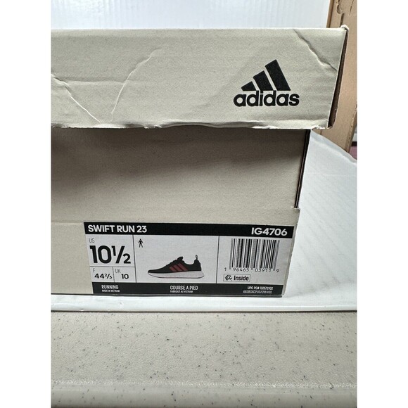 ADIDAS SWIFT RUN 23 Running Training Shoes Black Red Mens Size 10.5 IG4706 NEW main image 4